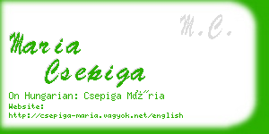 maria csepiga business card